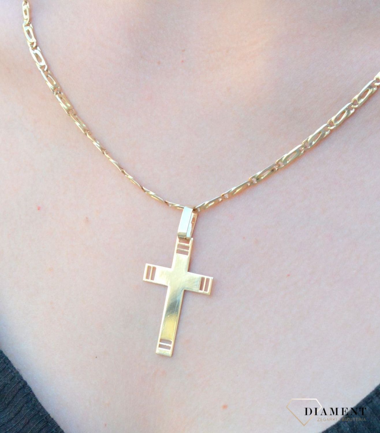 Złoty krzyżyk pr 333 płaski ZA 4361 333.jpg